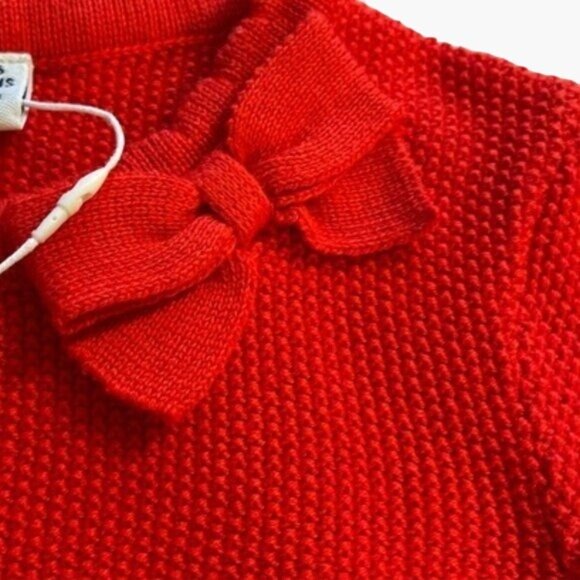 JANIE and JACK Cardigan Bow Sweater Red Size 6 - 9 Months New without Tags Holid - Picture 4 of 6
